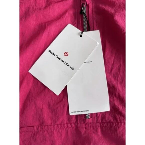 (4) NWT $128 Lululemon Scuba Cropped Anorak Pink Dragonfruit - Picture 8 of 9